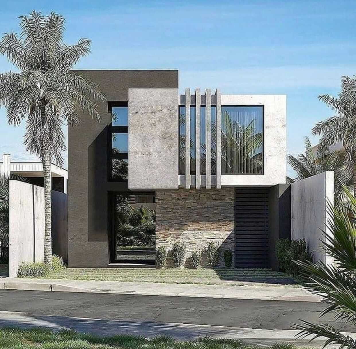 طراحی نمای مدرن برای ویلا